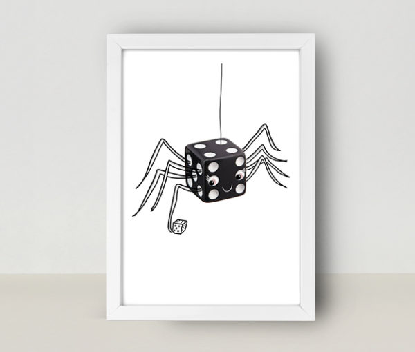 קיביית עכביש - מסגרת לבנה
