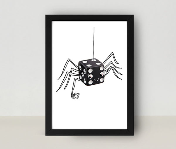 קיביית עכביש - מסגרת שחורה
