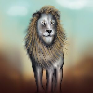 אריה – ציור דיגיטלי