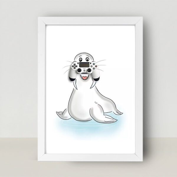 כלב ים - מסגרת לבנה