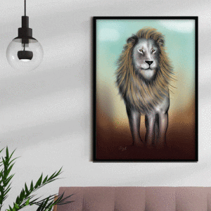 אריה – ציור דיגיטלי