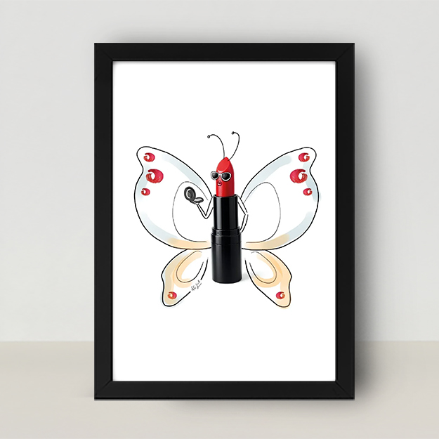 פרפרית - מסגרת שחורה